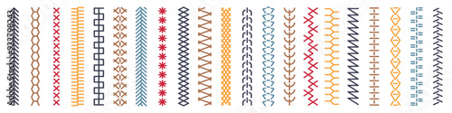 Tribal pattern brush. Sewing brush.  Seamless brush.