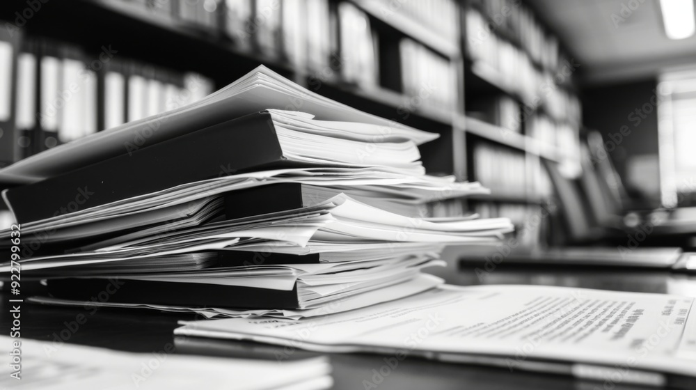 A close-up view of a stack of official documents and reports, piled on a desk, symbolizing bureaucracy and administrative burden. A close-up view of a stack of official documents and reports, piled on a desk, symbolizing bureaucracy and administrative burden.