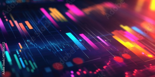 Wallpaper Mural Futuristic Digital Art with Vibrant Neon Lines and Abstract Patterns Torontodigital.ca