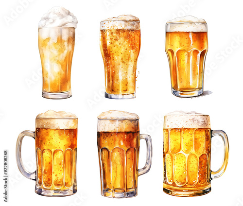 Wallpaper Mural Bavarian flag watercolor illustration for Octoberfest celebration. Torontodigital.ca