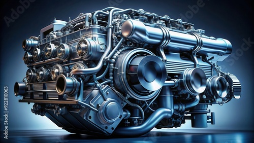 Futuristic concept art of an advanced engine, futuristic, engine, concept, art