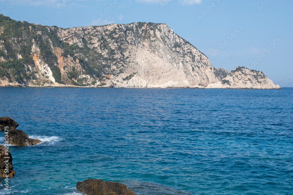 Naklejka premium Amazing view of Petani Beach, Cephalonia, Greece