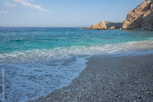 Amazing view of Petani Beach, Cephalonia,  Greece photo