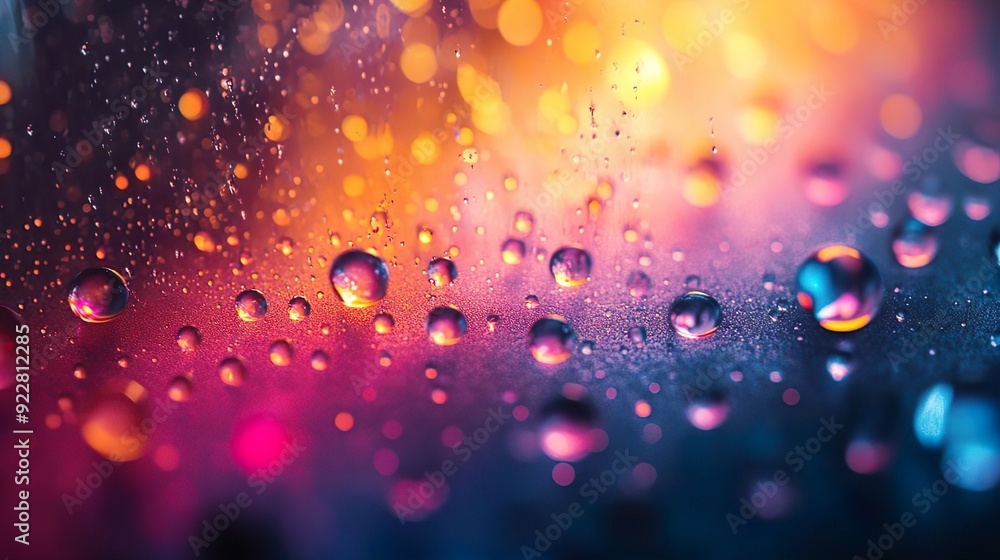 Φωτογραφία Splashes of water in rich shades of purple and pink picture