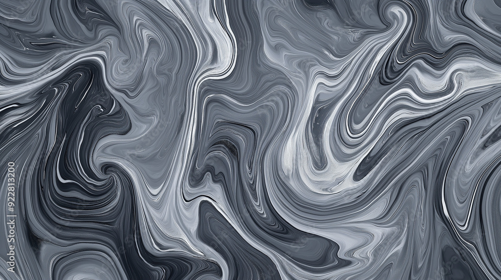 Obraz premium Monochromatic gray marbled paper background