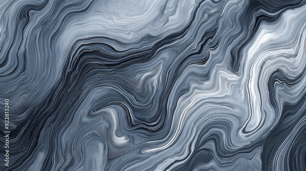 Obraz premium Monochromatic gray marbled paper background