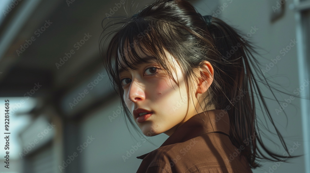 ファッションモデルの若い女性のポートレート ファッションモデルの若い女性のポートレート