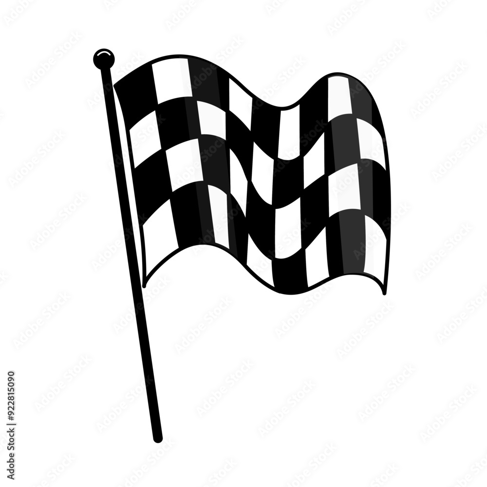 Fototapeta premium Flag racing illustration