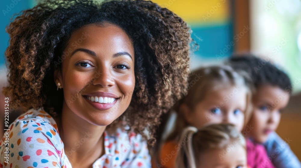 Diverse Family Gathering in Classroom Diverse Family Gathering in Classroom