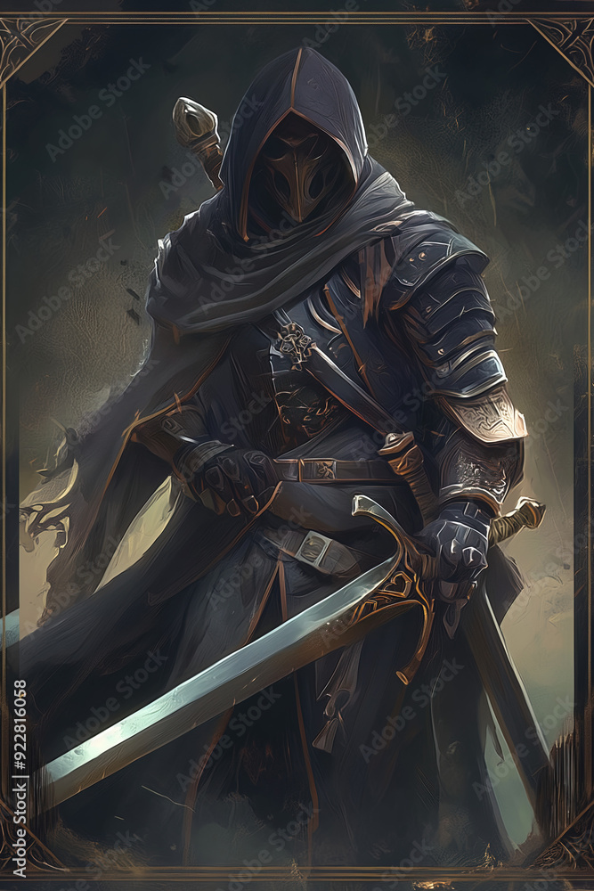 Naklejka premium RPG_Character_Card
