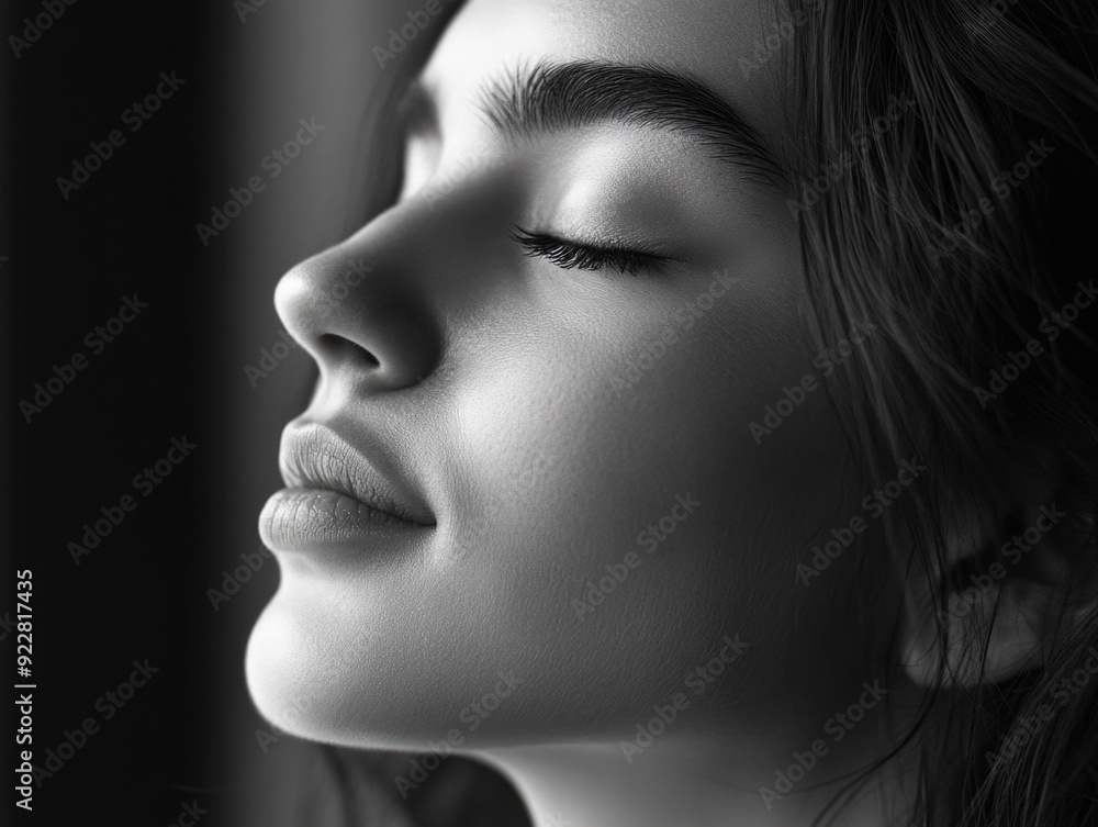 Intimate Portrait: Serene Woman in Repose Intimate Portrait: Serene Woman in Repose