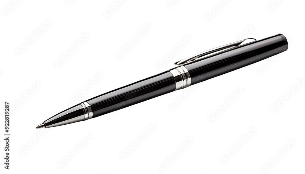 Streamlined Essentials: Close-Up of a Ballpoint Pen on White Streamlined Essentials: Close-Up of a Ballpoint Pen on White