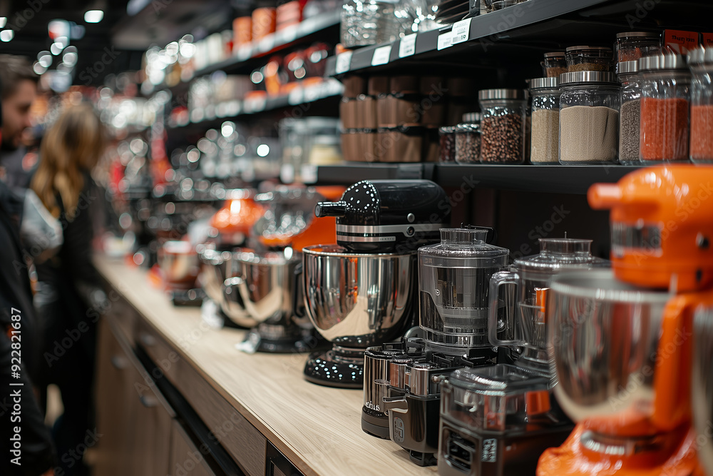 Modern Kitchen Appliances Displayed in a Store Modern Kitchen Appliances Displayed in a Store