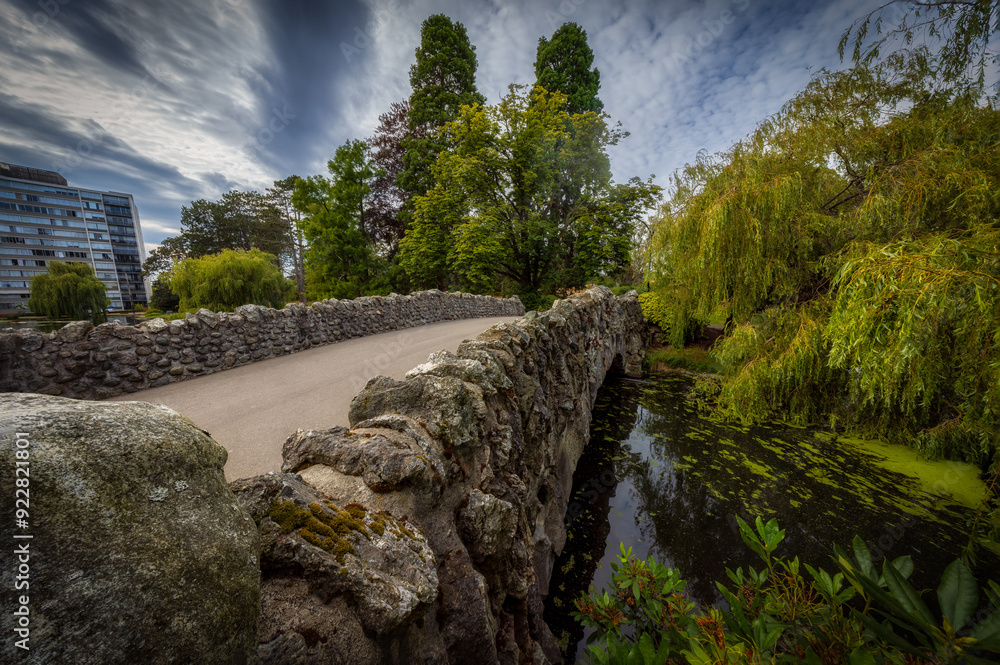 Stone bridge at Beacon Hill Park in Victoria Canada Stone bridge at Beacon Hill Park in Victoria Canada