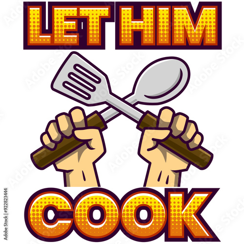 let him cook sticker illustration