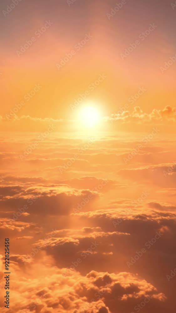 Video of the sunset on golden hour with dramatic scene of the clouds over the sky, 4k, Generative AI Video of the sunset on golden hour with dramatic scene of the clouds over the sky, 4k, Generative AI