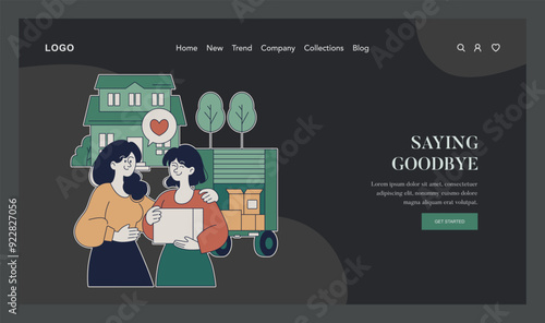Moving Out. Flat Vector Illustration