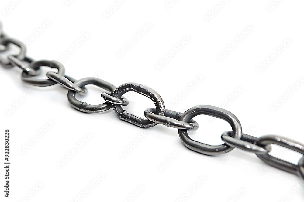 Obraz premium Chain isolated on white background.