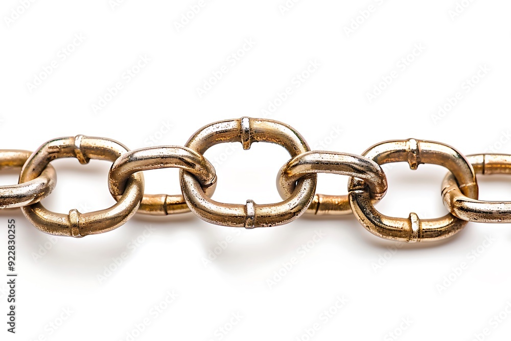 Obraz premium Chain isolated on white background.