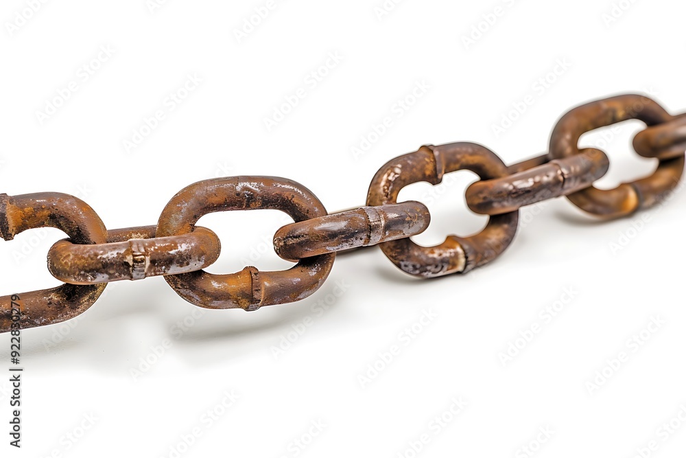 Fototapeta premium Chain isolated on white background.
