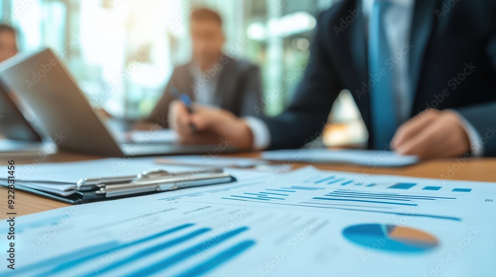 Business Meeting with Graphs and Charts. Business Meeting with Graphs and Charts.