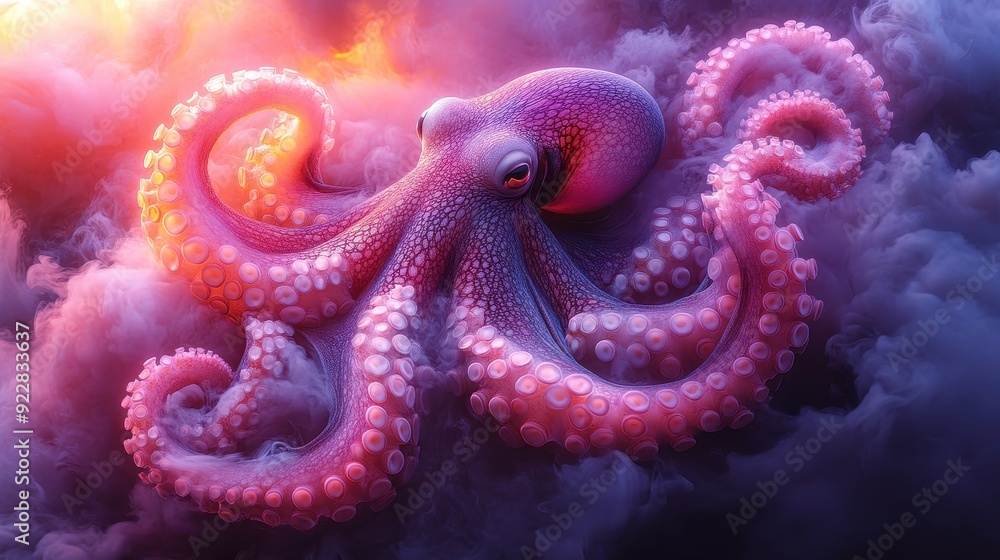 Octopus in Purple Smoke. Octopus in Purple Smoke.
