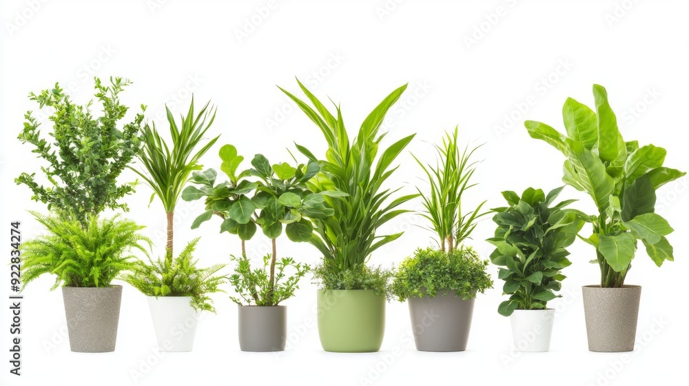 Fototapeta premium Indoor Potted Plants Arrangement