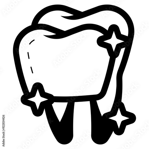 glowing dental veneer icon
