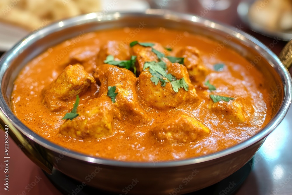 Tasty butter chicken curry dish from Indian cuisine - generative ai Tasty butter chicken curry dish from Indian cuisine - generative ai