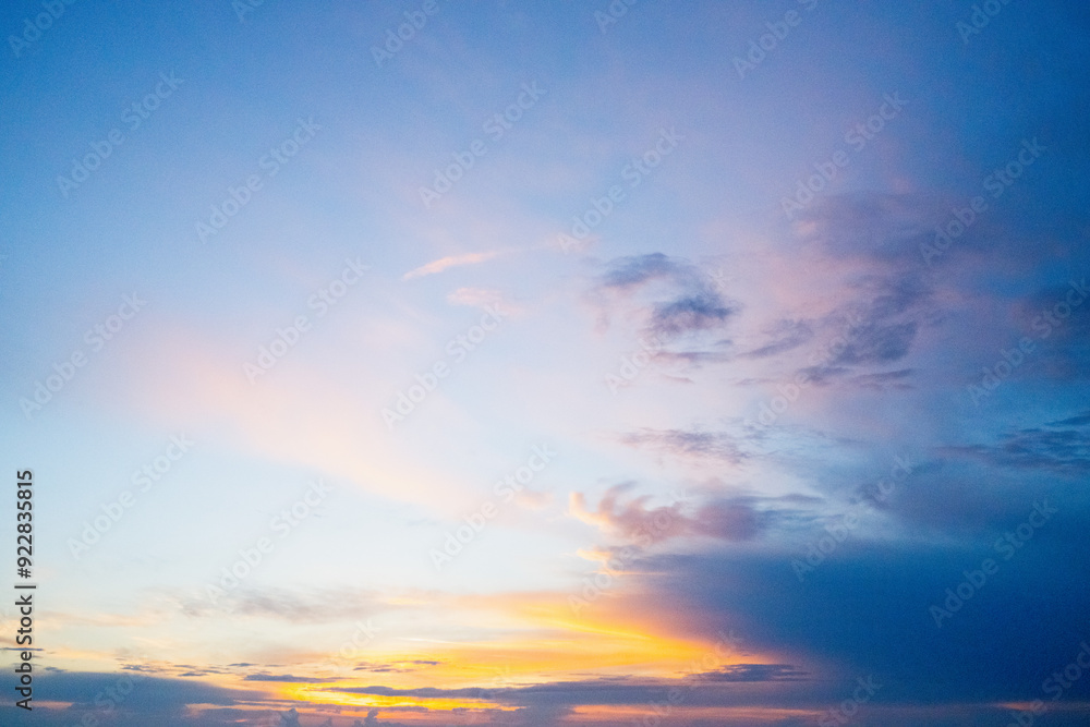 Fototapeta premium sunlight summer sunset cloud cloudscape blue evening