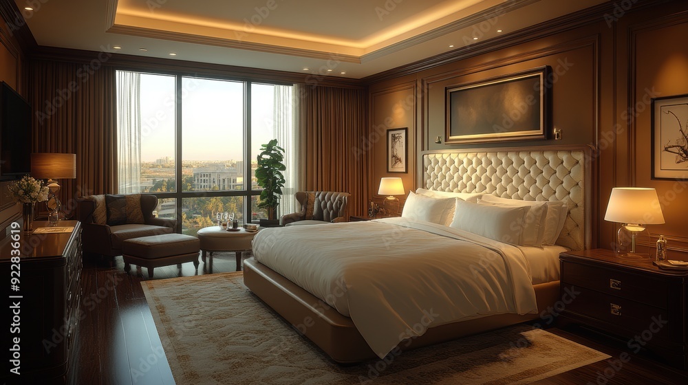 Luxurious Hotel Suite with City View Luxurious Hotel Suite with City View