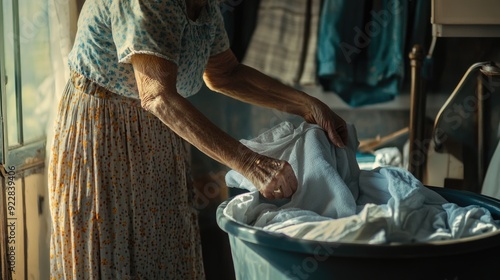 Wallpaper Mural Gentle Hands Laundering Clothes Torontodigital.ca