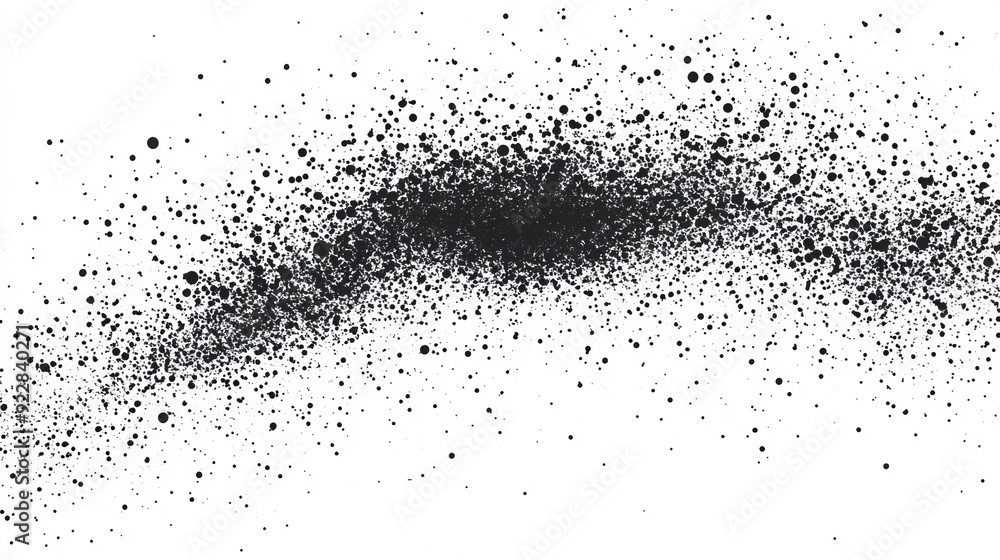 Abstract Black Particle Wave Abstract Black Particle Wave