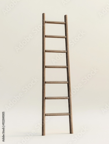 Vintage Ladder on a White Background