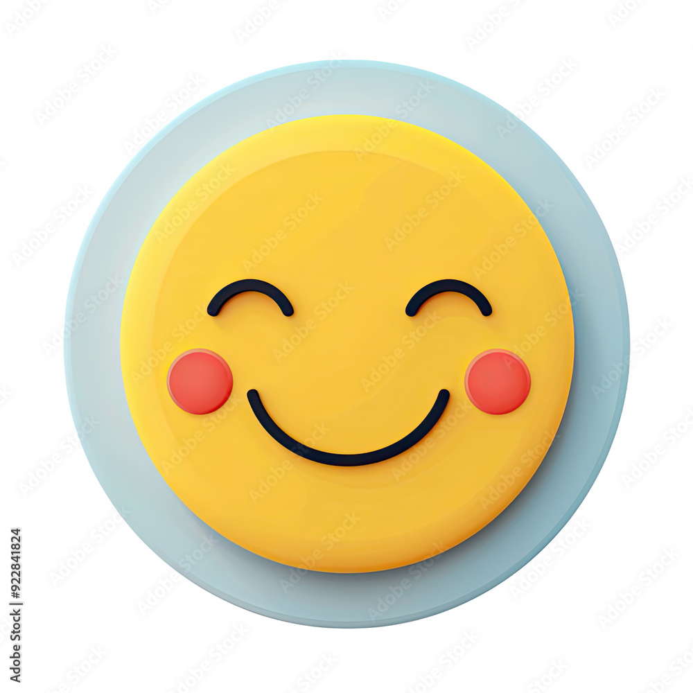 Smile Emoji illustration isolated No Background, Generative AI Smile Emoji illustration isolated No Background, Generative AI