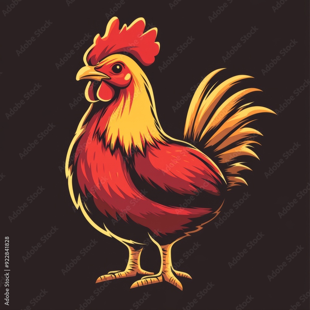 Fototapeta premium vector colorful chicken logo