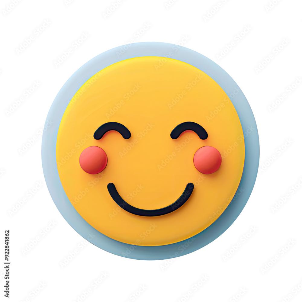 Smile Emoji illustration isolated No Background, Generative AI Smile Emoji illustration isolated No Background, Generative AI