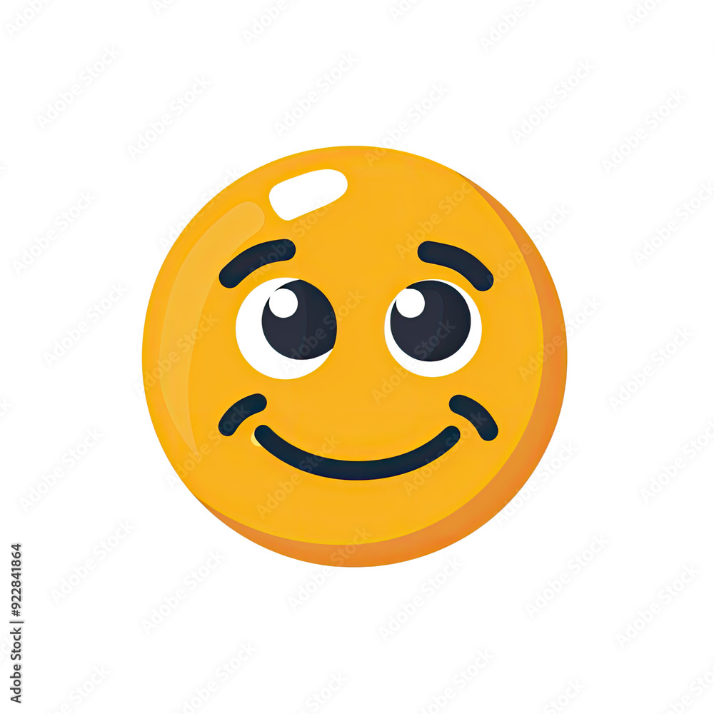 Fototapeta premium Smile Emoji illustration isolated No Background, Generative AI