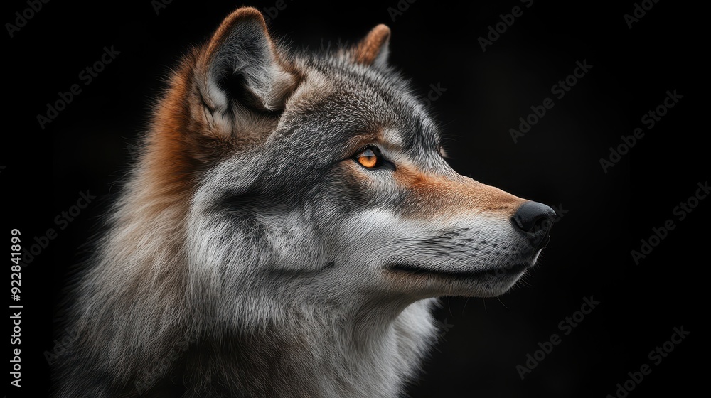 Fototapeta premium Wolf wallpaper. Wolf poster 