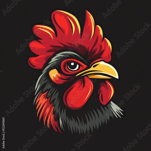 Wallpaper Mural vector colorful chicken logo " ai generator " Torontodigital.ca