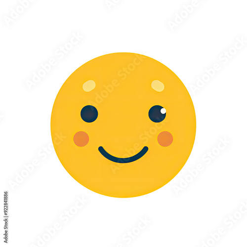 Smile Emoji illustration isolated No Background, Generative AI