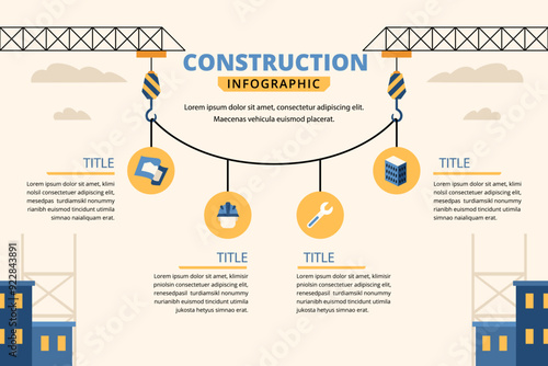 Construction infographics for presentation.
