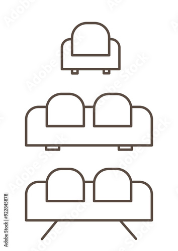icon set sofa