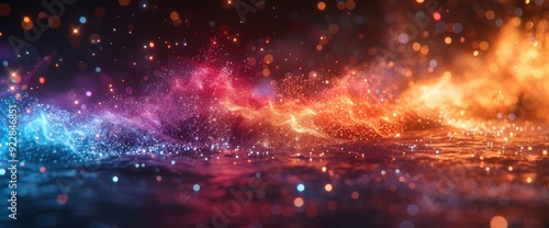 Abstract Glowing Particles and Bokeh