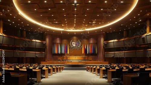 Nations general meeting room with a luxury view