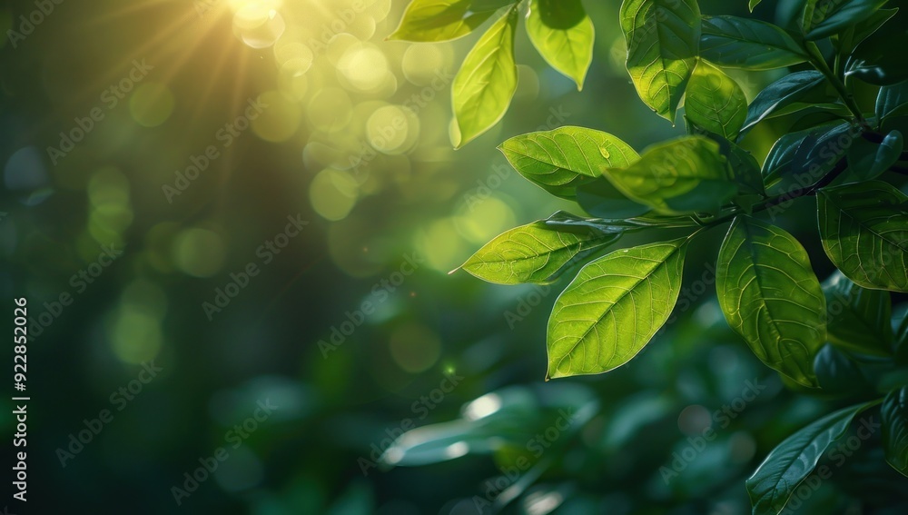 Sunlight Through Lush Green Leaves Sunlight Through Lush Green Leaves