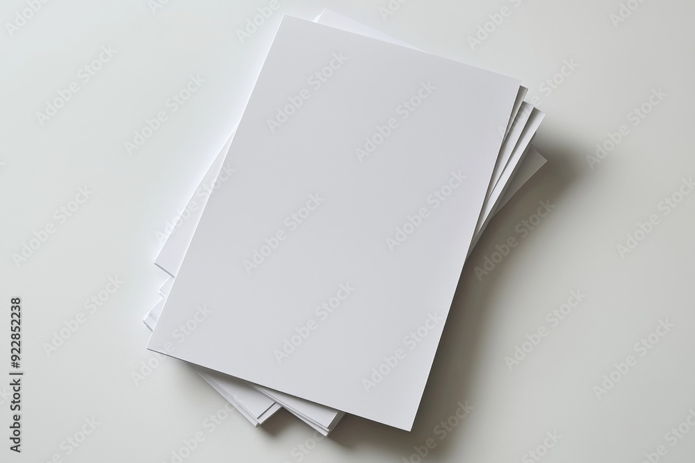 Blank A4 Paper Mockup on Isolated Background created with Generative AI Blank A4 Paper Mockup on Isolated Background created with Generative AI