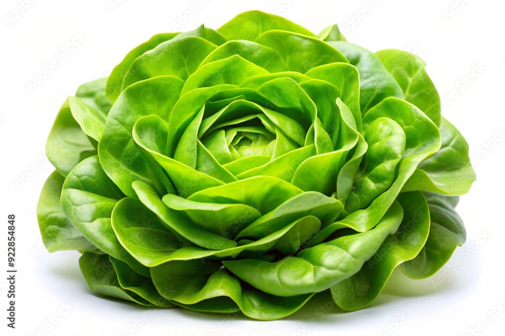 Fototapeta premium green butter lettuce vegetable or salad isolated on white back ground