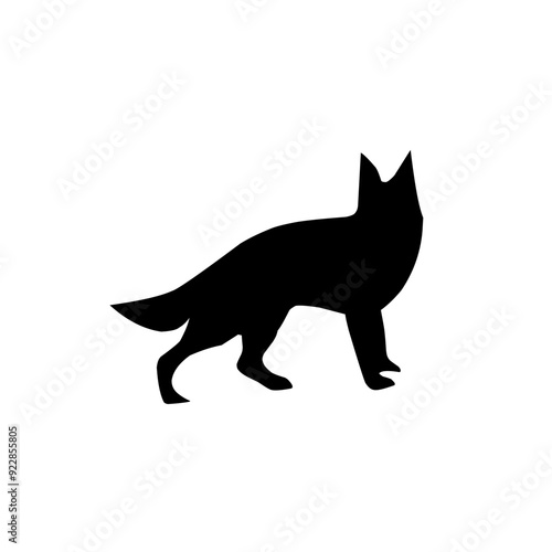 Vector set of different dog breed silhouette isolated on white background. puppy or pet animal clip art.