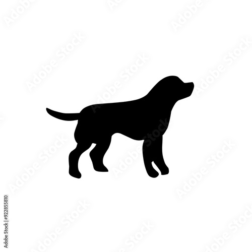 Vector set of different dog breed silhouette isolated on white background. puppy or pet animal clip art.